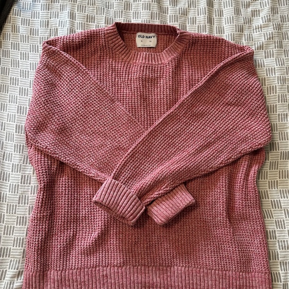 Old Navy | Women’s Size XL Pink 100% Cotton Crew Sweater Long Sleeve - Picture 2 of 4